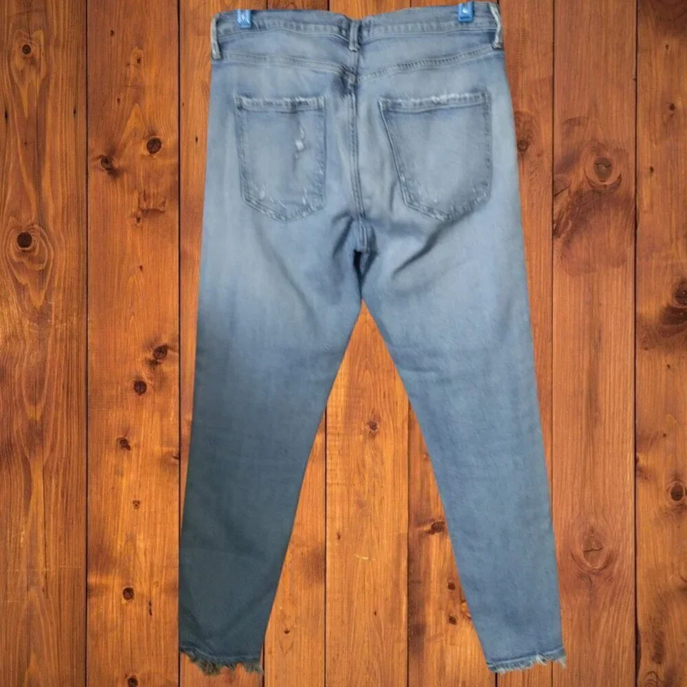 AGOLDE Size 28 Sophie Cropped Skinny Distressed Blue Jeans Style # A018 C-812
